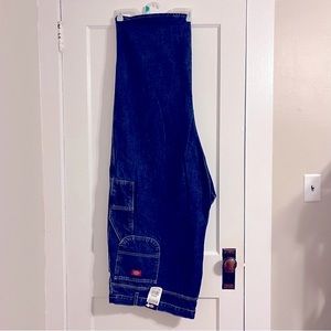 Mens 60X30 Dickies Carpenter Denim Blue Jeans Pants Work 60 Waist 30 Inseam New
